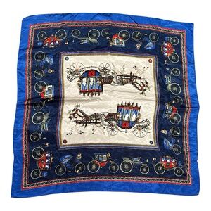 Horse and Carriage Print square Scarf